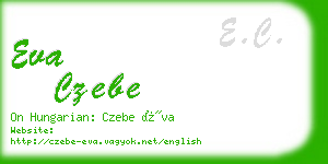 eva czebe business card